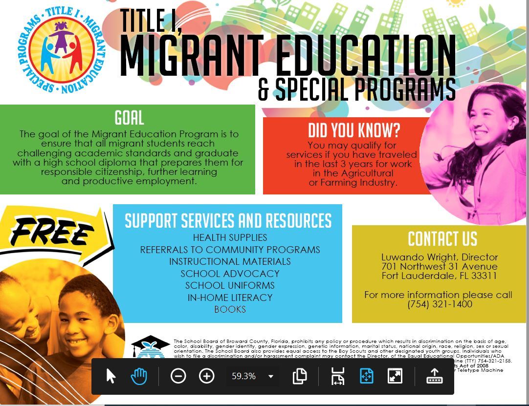  Flyer for Migrant Education